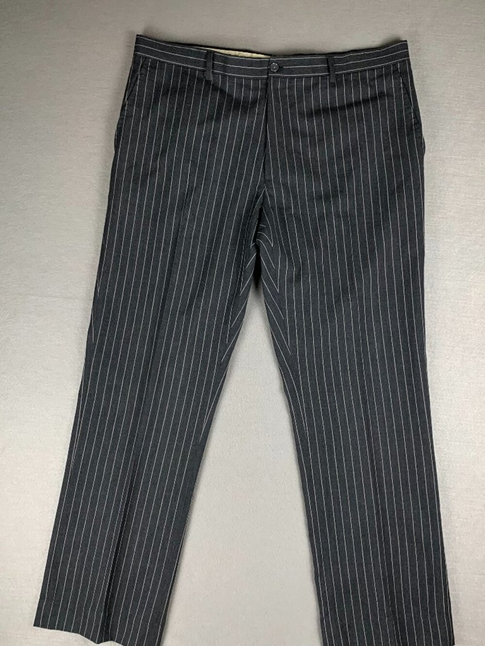 Ralph Lauren Purple Label Gray Pinstripe Wool Cashmere Dress Pants Size 36 Italy